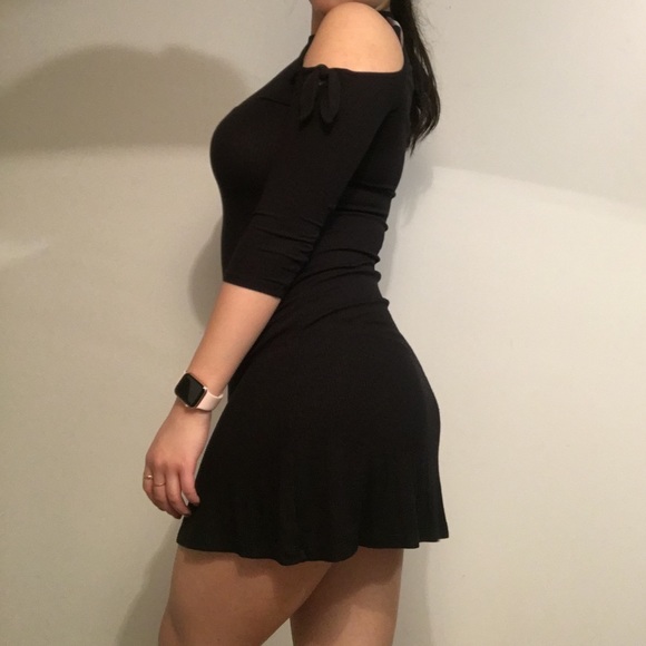 Aerie Black Tie Shoulder Dress - Picture 3 of 12